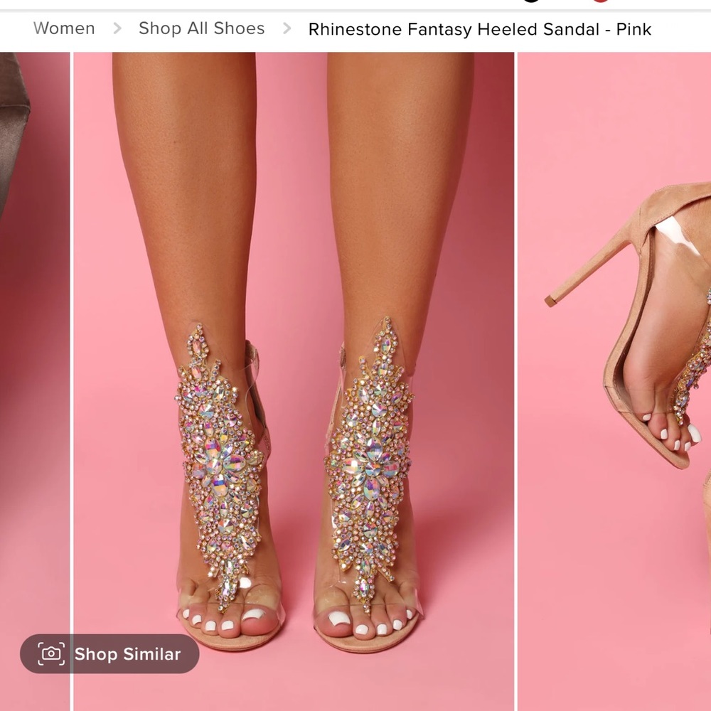 Rhinestone fantasy heels